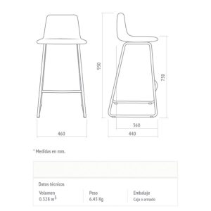 Banqueta alta Moderna desayunador Benet - SILVINA C (2)