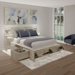 Cama 1 plaza y media cajones funcional 1,40 pro Ada 12 (12)