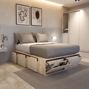 Cama 2 plazas cajones 1,40 Icon - SILVINA C (16)