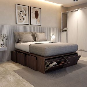 Cama 2 plazas cajones 1,40 Icon - SILVINA C (20)