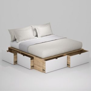 Cama 2 plazas cajones funcional 1,60 Plus Fred - SILVINA C (10)