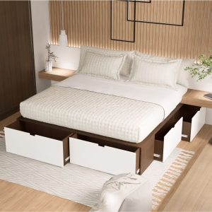 Cama 2 plazas cajones funcional 1,60 Plus Fred - SILVINA C (11)