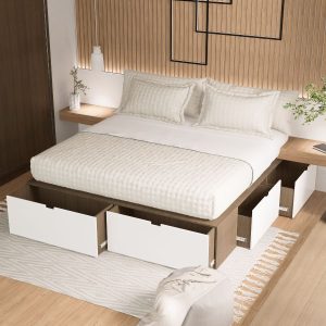 Cama 2 plazas cajones funcional 1,60 Plus Fred - SILVINA C (8)