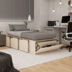 Cama una plaza cajones funcional Dia