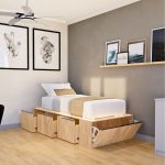 Cama una plaza cajones funcional pro Ada