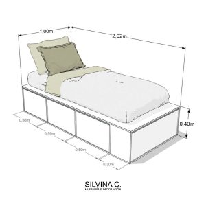 Cama una plaza cajones funcional pro Ada 12 (9)