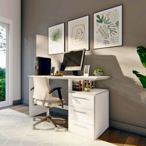 Escritorio PC oficina Moderno Melamina 3 cajones Elo - SILVINA C (1)