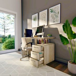 Escritorio PC oficina Moderno Melamina 3 cajones Elo - SILVINA C (3)