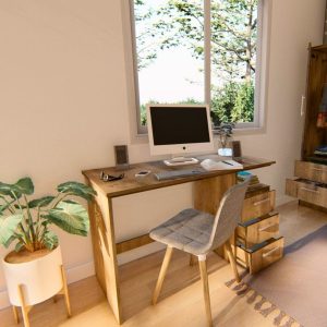 Escritorio PC oficina Moderno Melamina 3 cajones Elo - SILVINA C (5)