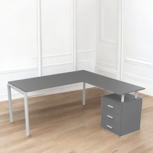 Escritorio pc esquinero en L cajones Osiris - SILVINA C 8