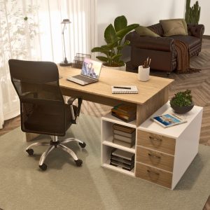 Mesa escritorio pc Moderno Melamina cajones Dre - SILVINA C (11)