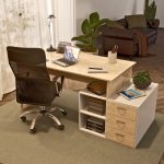 Mesa escritorio pc Moderno Melamina cajones Dre