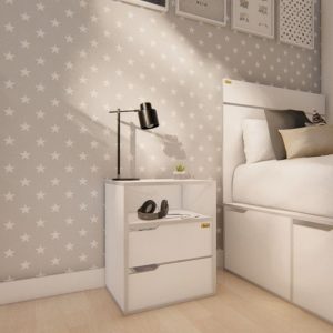 Mesa luz Melamina Moderno 2 cajones Lopy - SILVINA C (13)