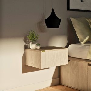 Mesa luz flotante melamina 1 cajón Moderno Loy - SILVINA C (4)