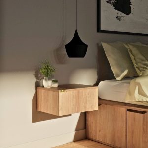 Mesa luz flotante melamina 1 cajón Moderno Loy - SILVINA C (6)