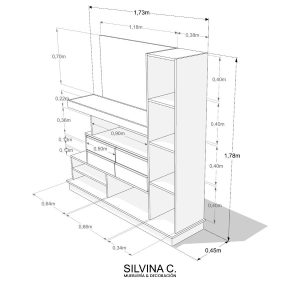 Rack tv living Moderno Melamina Reg - SILVINA C (5)
