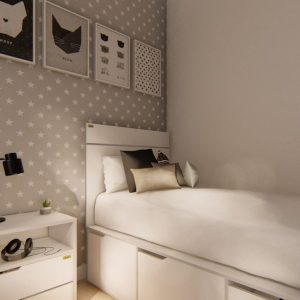 Respaldo cama Moderno 1 plaza Melamina Dier - SILVINA C (2)