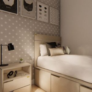 Respaldo cama Moderno 1 plaza Melamina Dier - SILVINA C (5)