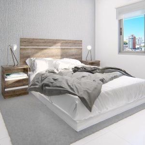 Respaldo cama Moderno Melamina 2 plazas Drag - SILVINA C (16)