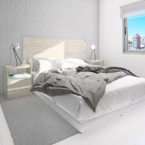 Respaldo cama Moderno Melamina 2 plazas Drag - SILVINA C (9)