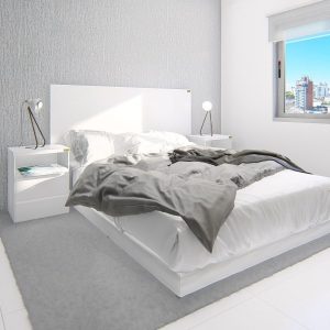 Respaldo cama Moderno Melamina 2 plazas Drag - SILVINA C (92)