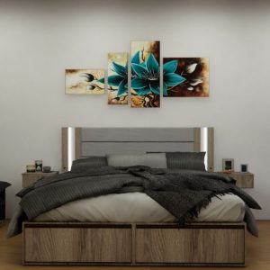 Respaldo cama Moderno luz led Melamina Mou - SILVINA C (1)