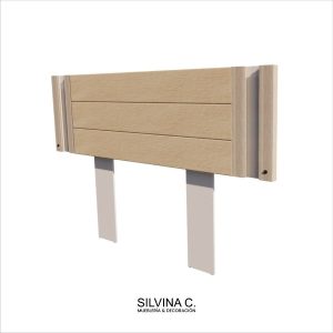 Respaldo cama Moderno luz led Melamina Mou - SILVINA C (6)