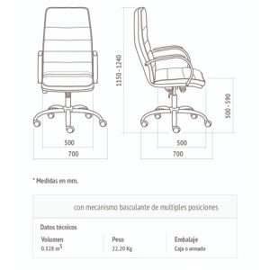 Silla PC escritorio ergonómica oficina alta Jazz - SILVINA C (6)