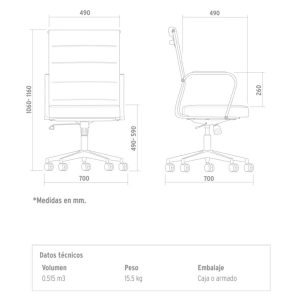 Silla ergonómica escritorio giratoria baja Eco - SILVINA C 323