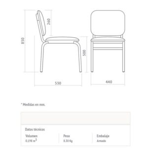 Silla oficina escritorio tapizada Moderna Bell - SILVINA C 9