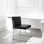 Silla tapizada Moderna cromada baja Inter