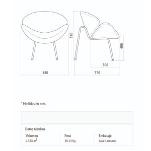 Sillón individual oficina Moderno Polly - SILVINA C (6)