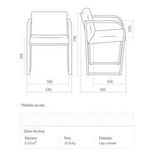 Sillón puntera Moderno apoyabrazos Río - SILVINA C (7)
