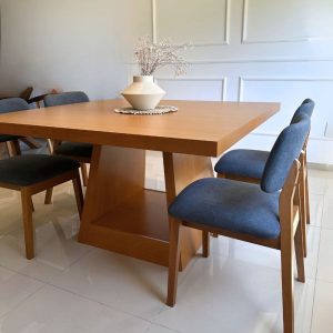 Mesa comedor cuadrada madera Moderna 1,35 Kair - SILVINA C 23 (1)