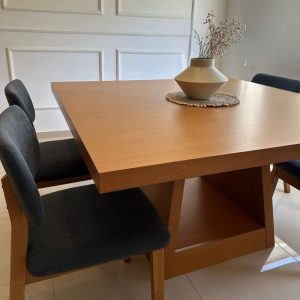 Mesa comedor cuadrada madera Moderna 1,35 Kair - SILVINA C 23 (2)