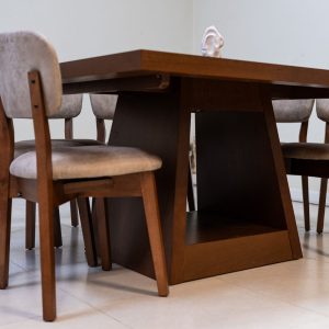 Mesa comedor cuadrada madera Moderna 1,35 Kair - SILVINA C 54 (1)