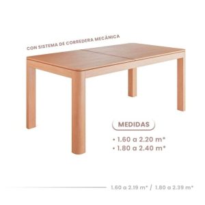 Mesa comedor extensible madera Grandis Nacar - SILVINA C (5)