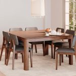 Mesa cuadrada comedor madera Grandis 1,35 Nacar