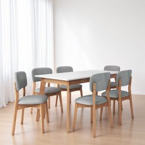 Silla Nórdica comedor tapizada madera Cindy - SILVINA C (1)