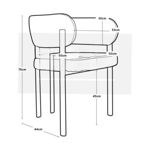 Silla comedor diseño Moderno apoyabrazos Marly Black - SILVINA C (3)