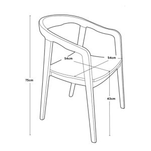 Silla madera comedor Nórdica curvo Bali - SILVINA C (5)