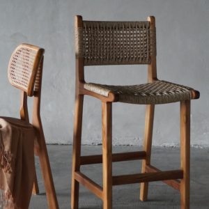 Banqueta barra alta madera esterilla Bangkok - SILVINA C (5)