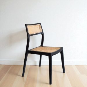 Silla Nórdica esterilla madera teka black - SILVINA C (1)