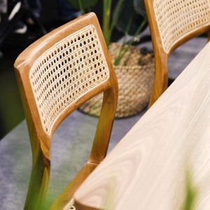 Silla comedor madera esterilla teka Lessa - SILVINA C (3)