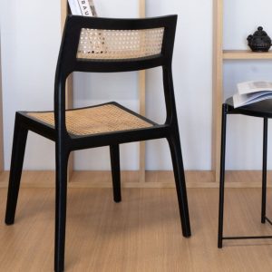 Silla comedor madera esterilla teka black Lessa - SILVINA C (8) (1)