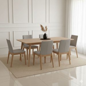 Silla comedor tapizada madera Nórdica Abba - SILVINA C 1122 (1)