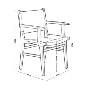 Silla puntera apoyabrazos esterilla madera Nórdica Bangkok - SILVINA C (5)
