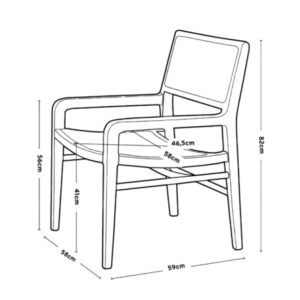 Sillón individual Nórdico esterilla Teka Molly - SILVINA C (1)