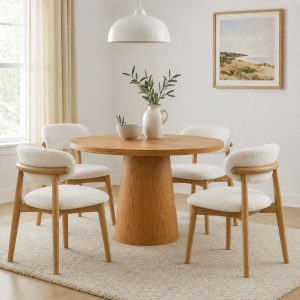 Mesa redonda comedor madera Paraíso Genesis - SILVINA C 7654