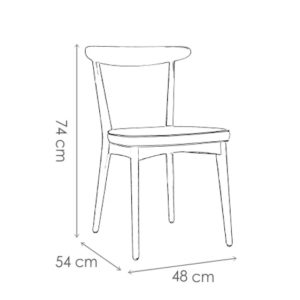 Silla Nórdica comedor madera Ken - SILVINA C (7)